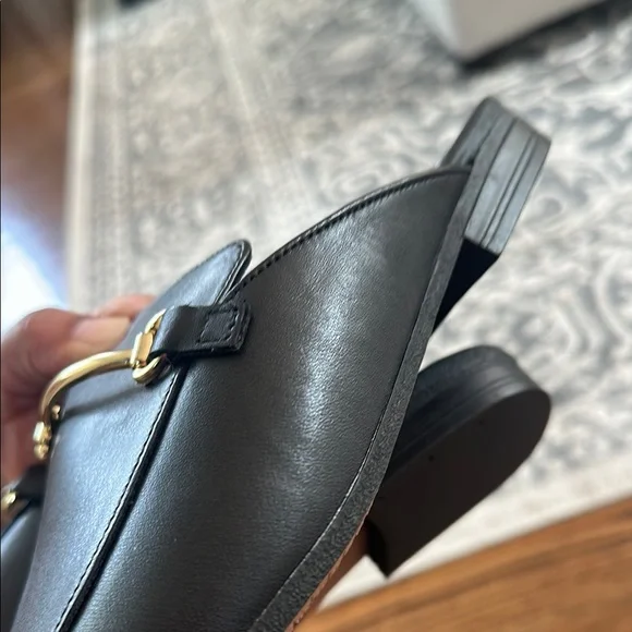 NWOT Steve Madden Black Leather Mule Loafers Size 8 - Picture 5 of 5